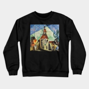 Lyonel feininger house art design Crewneck Sweatshirt